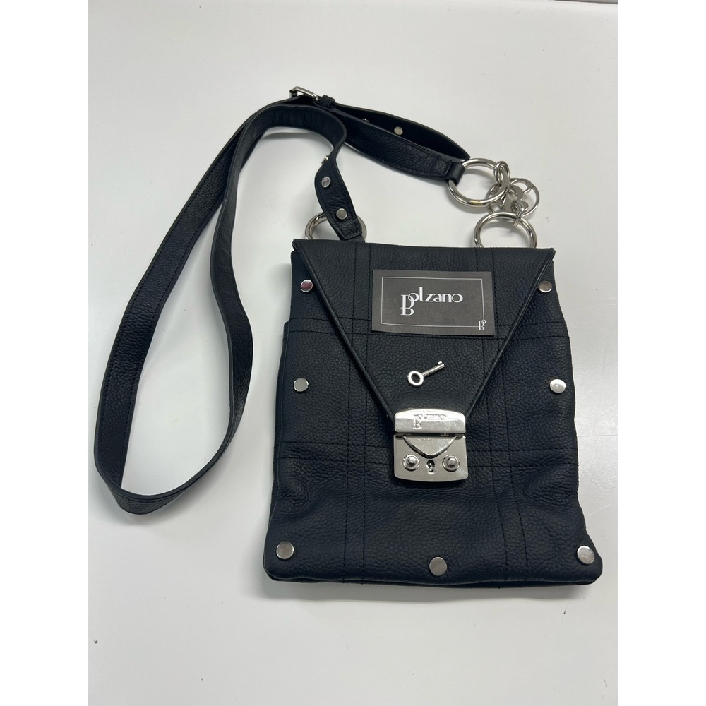 Black Crossbody Handbag Women Small Black Faux Leather Purse Shoulder Bag